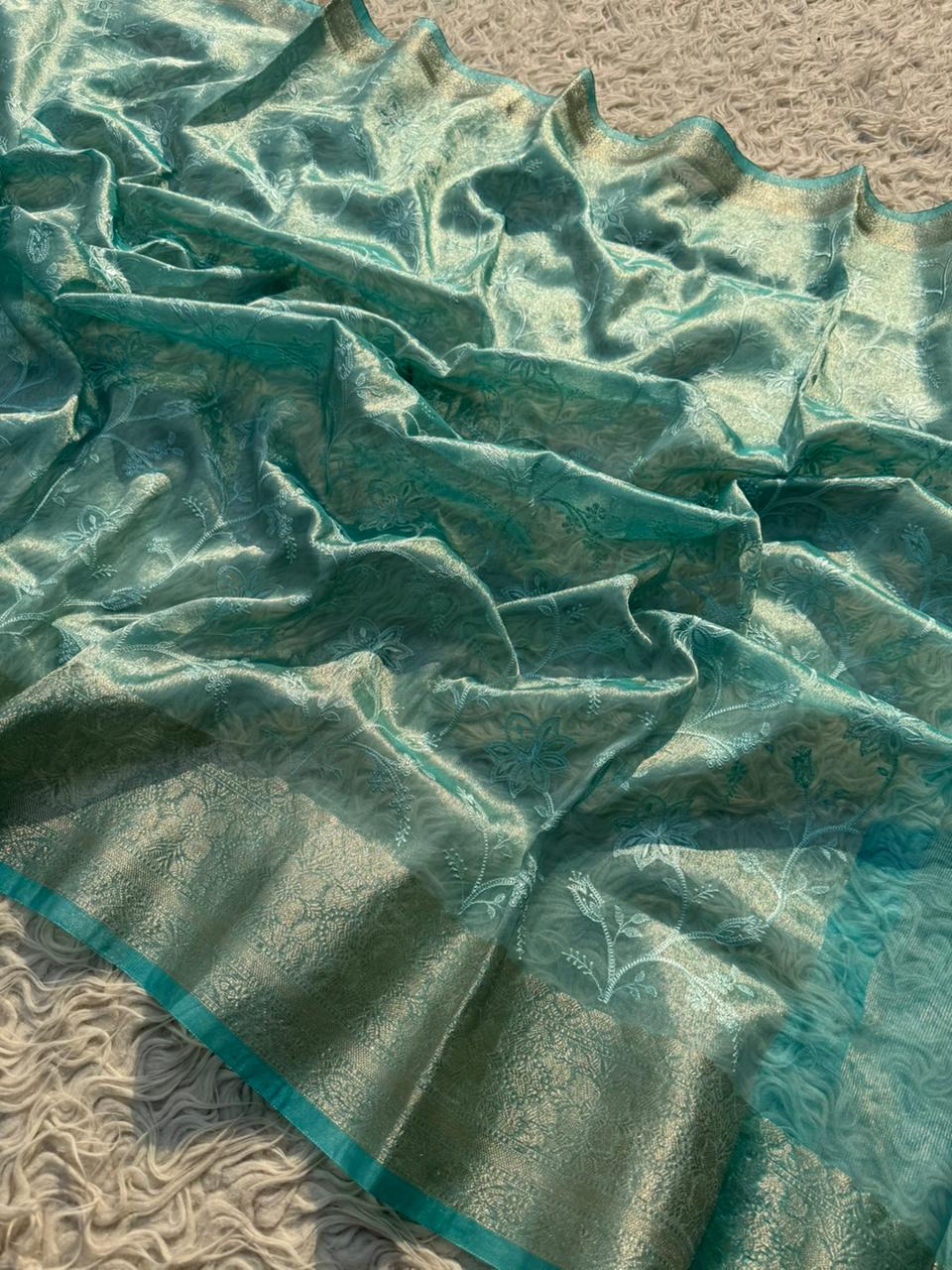 Elegant Premium Tissue Banarasi Saree for Special Occasions