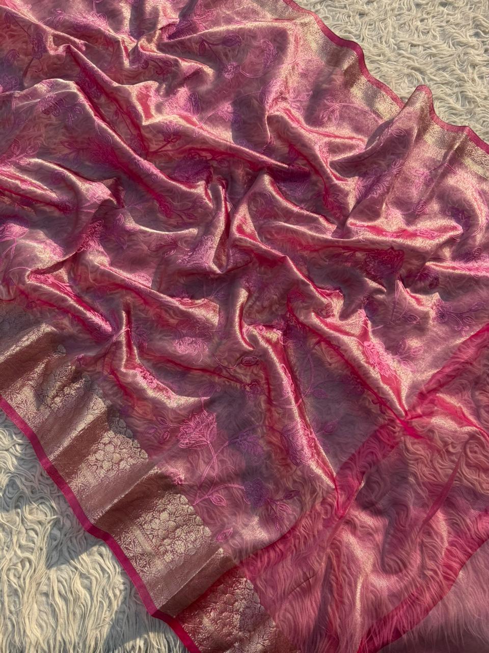 Elegant Premium Tissue Banarasi Saree for Special Occasions