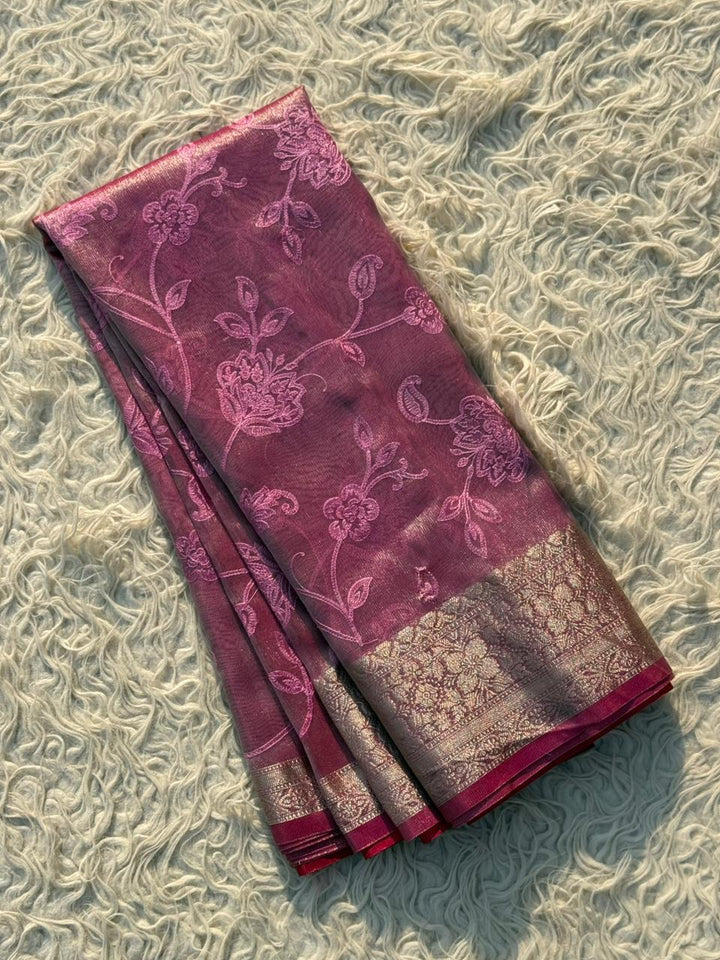 Elegant Premium Tissue Banarasi Saree for Special Occasions