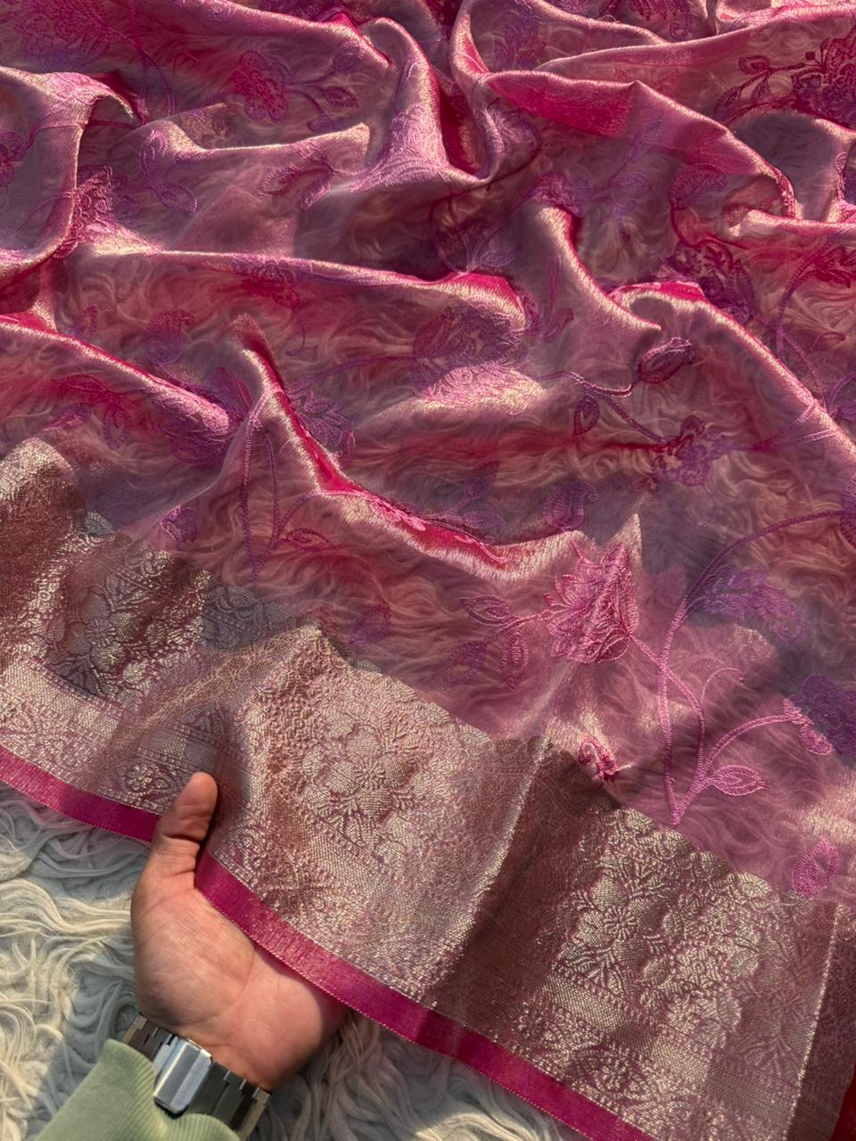 Elegant Premium Tissue Banarasi Saree for Special Occasions