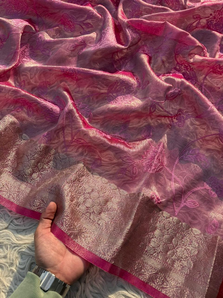 Elegant Premium Tissue Banarasi Saree for Special Occasions