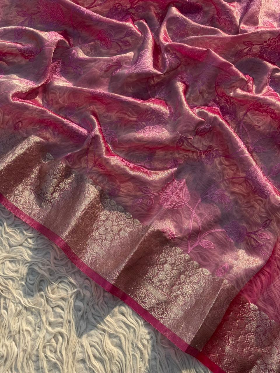 Elegant Premium Tissue Banarasi Saree for Special Occasions