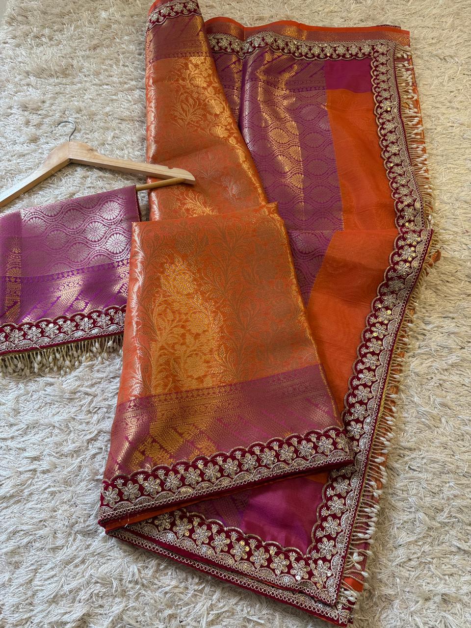 Luxurious Banarasi Kanjivaram Saree - Festive Collection