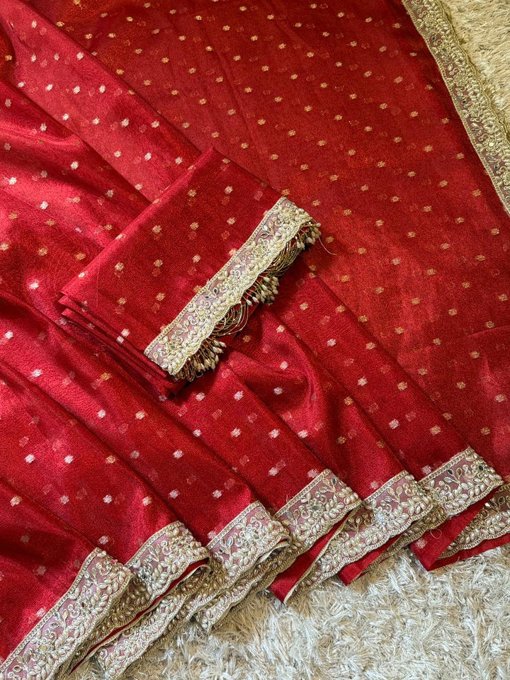 Elegant Booti Weave Tissue Sarees for Every Celebration