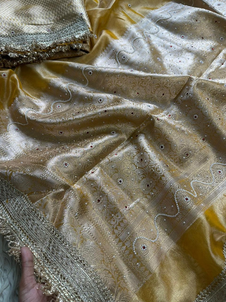 Exquisite Banarasi Tissue Silk Saree for Weddings