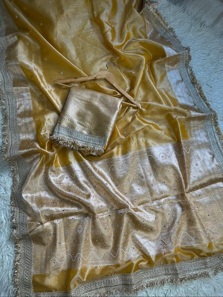 Exquisite Banarasi Tissue Silk Saree for Weddings