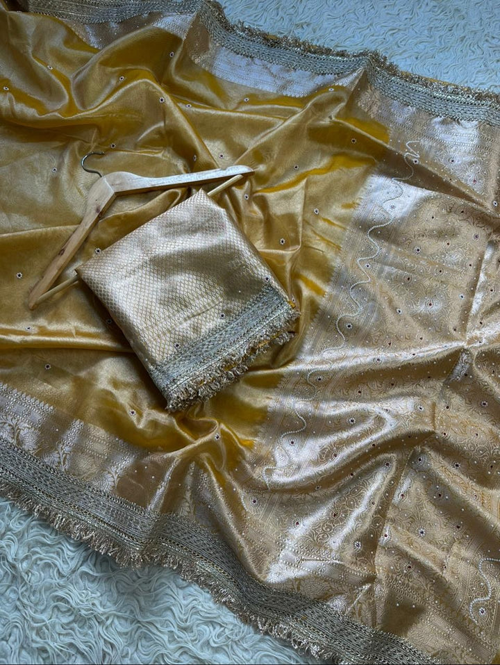 Exquisite Banarasi Tissue Silk Saree for Weddings