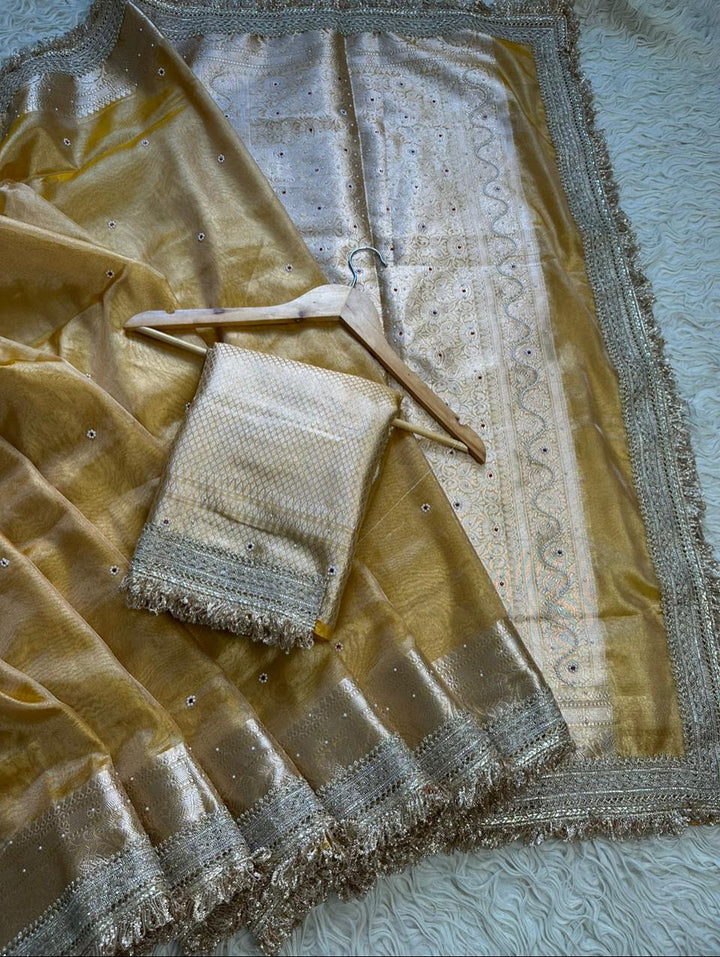 Exquisite Banarasi Tissue Silk Saree for Weddings