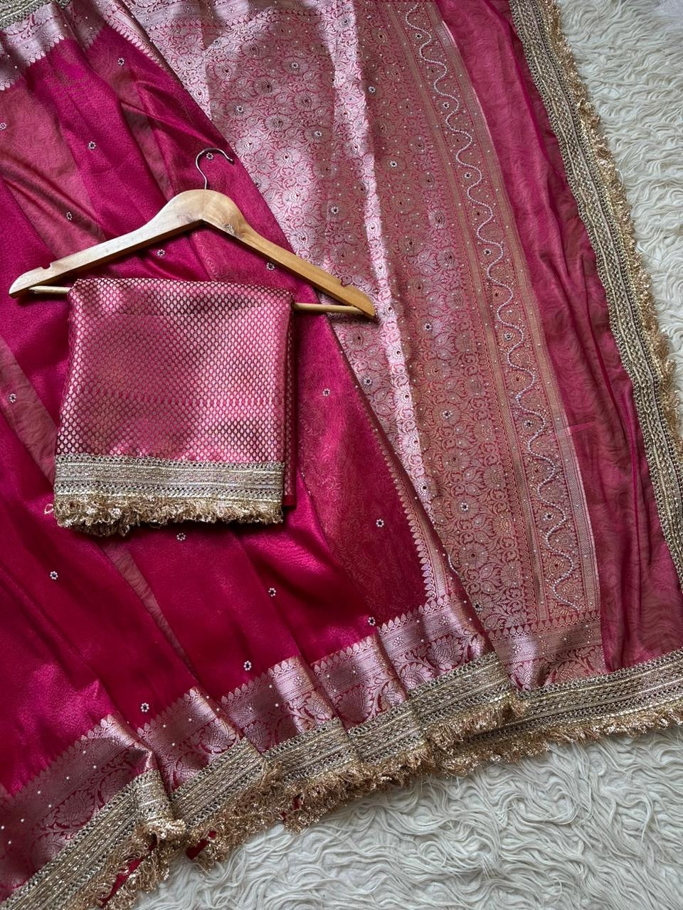 Exquisite Banarasi Tissue Silk Saree for Weddings