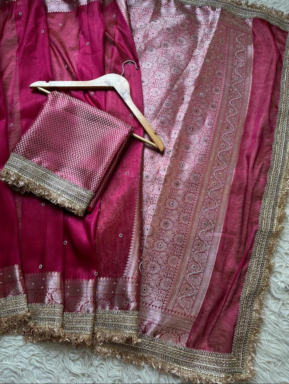 Exquisite Banarasi Tissue Silk Saree for Weddings