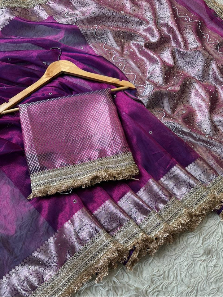 Exquisite Banarasi Tissue Silk Saree for Weddings