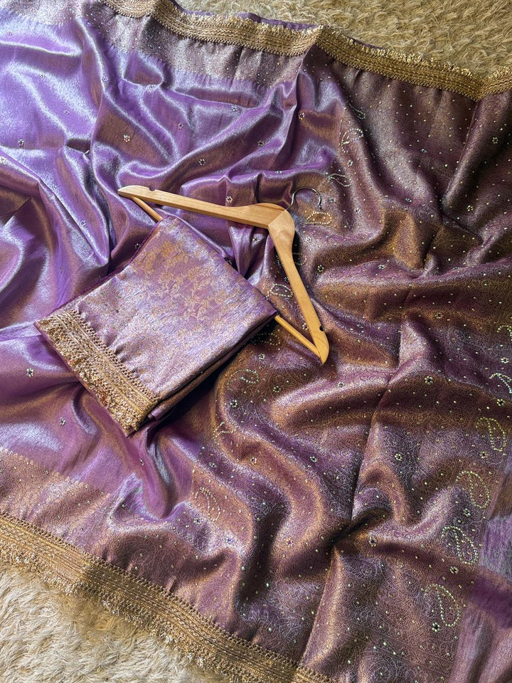 Exquisite Banarasi Katan Tissue Silk Saree for Brides