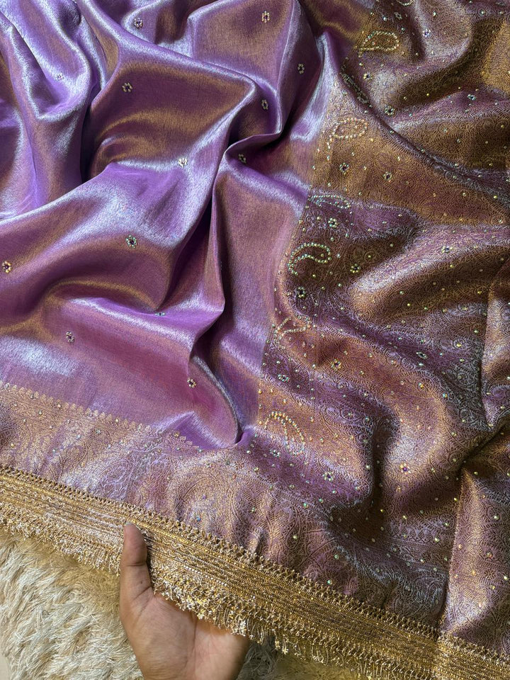 Exquisite Banarasi Katan Tissue Silk Saree for Brides