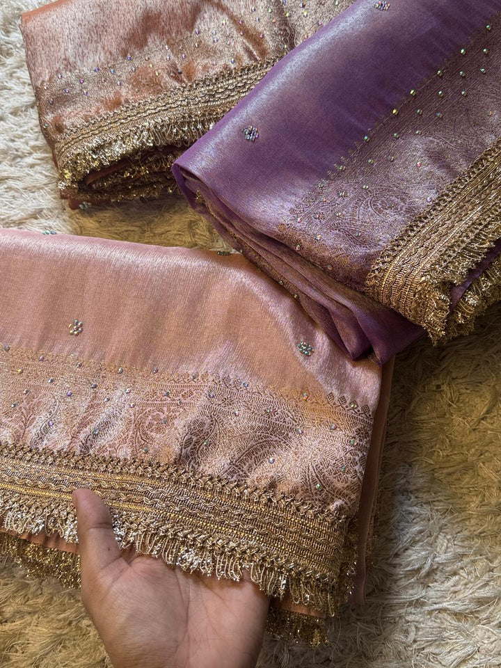 Exquisite Banarasi Katan Tissue Silk Saree for Brides