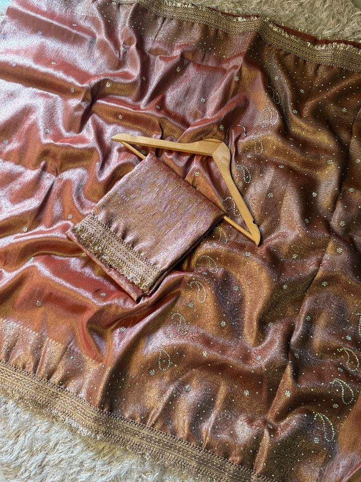 Exquisite Banarasi Katan Tissue Silk Saree for Brides