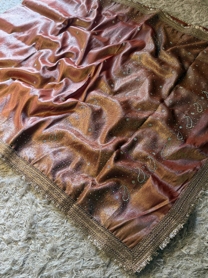 Exquisite Banarasi Katan Tissue Silk Saree for Brides