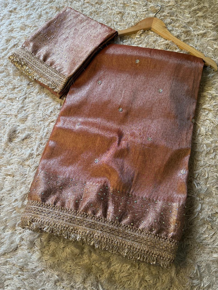 Exquisite Banarasi Katan Tissue Silk Saree for Brides