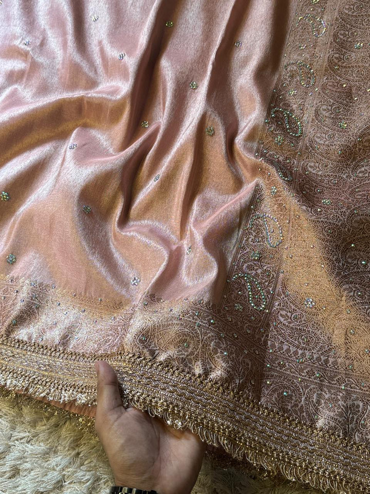 Exquisite Banarasi Katan Tissue Silk Saree for Brides