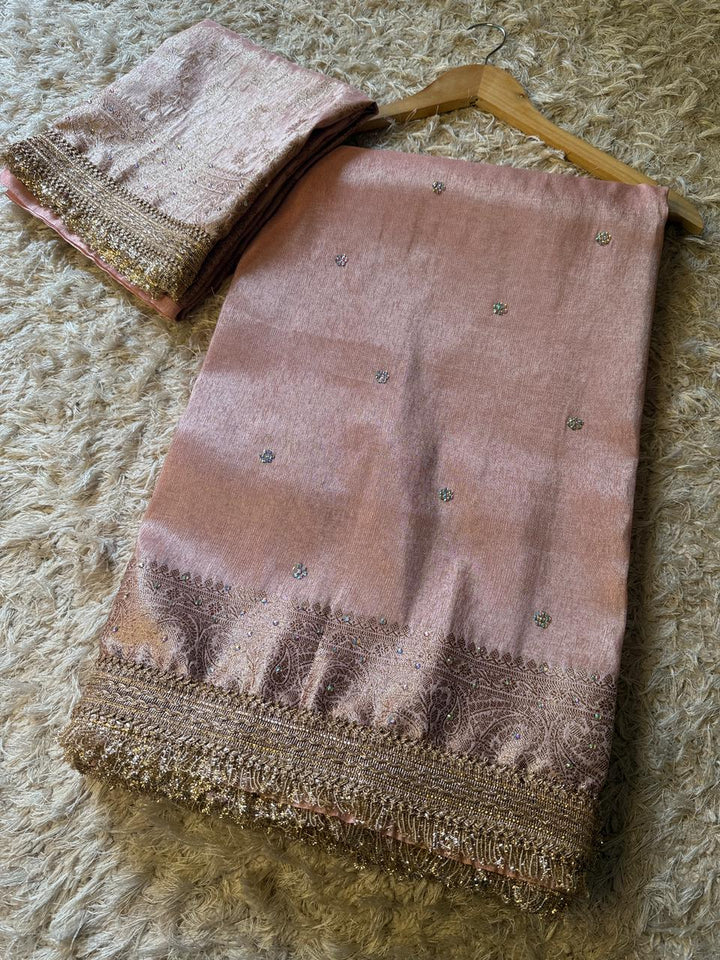 Exquisite Banarasi Katan Tissue Silk Saree for Brides