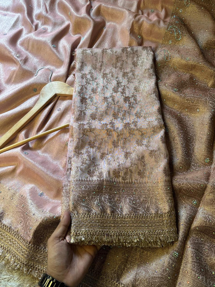 Exquisite Banarasi Katan Tissue Silk Saree for Brides