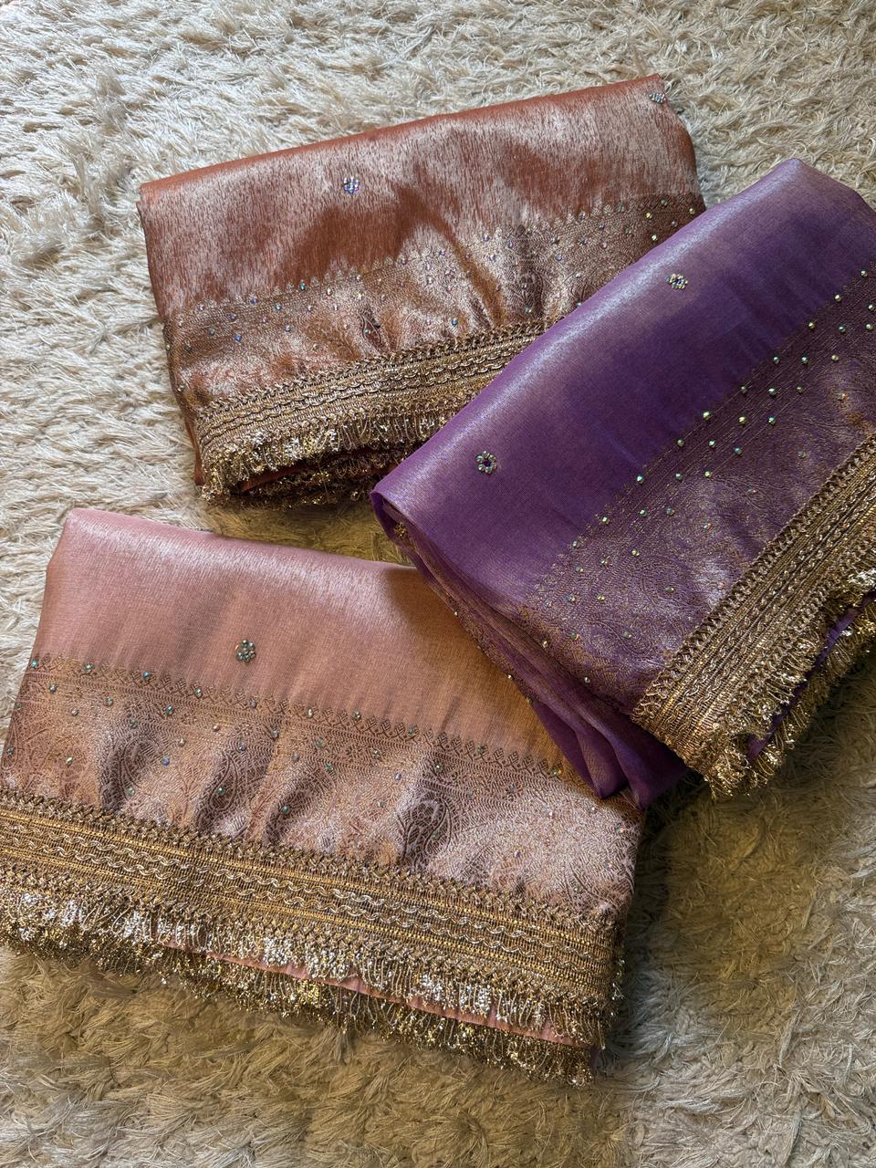 Exquisite Banarasi Katan Tissue Silk Saree for Brides