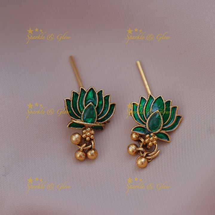 Exquisite Half Moon Lotus Necklace for Festive Elegance