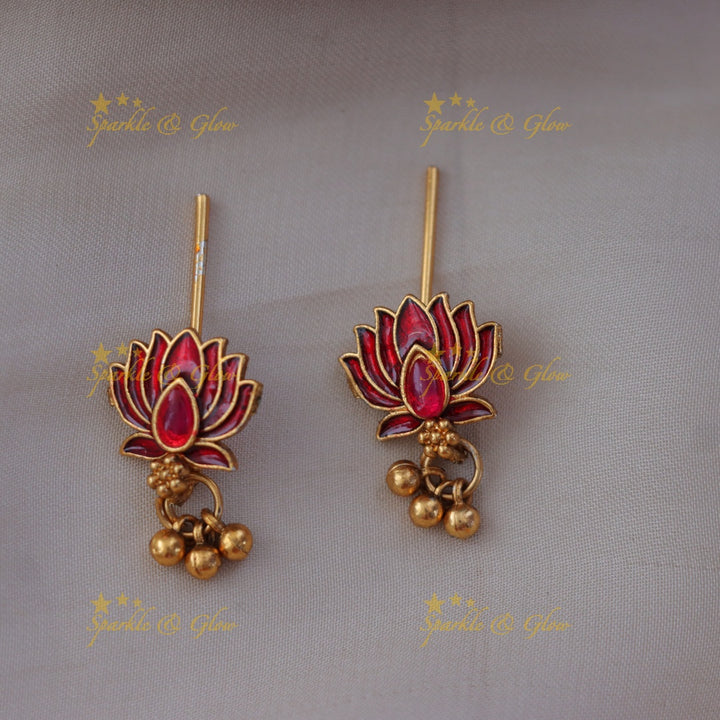 Exquisite Half Moon Lotus Necklace for Festive Elegance