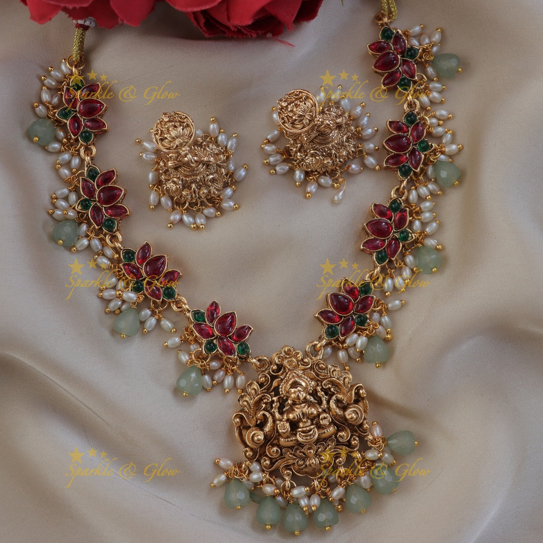 Lotus Lakshmi Necklace: Festive Elegance Redefined