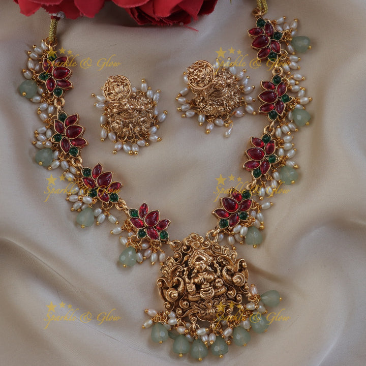 Lotus Lakshmi Necklace: Festive Elegance Redefined