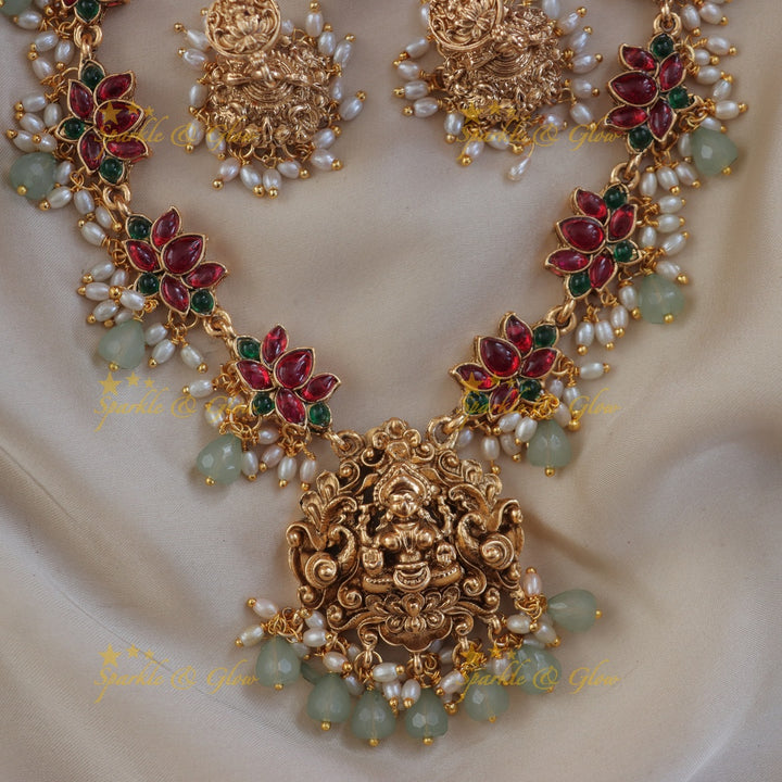 Lotus Lakshmi Necklace: Festive Elegance Redefined