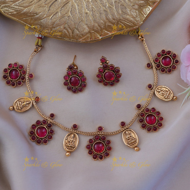 Elegant Lakshmi Coin Necklace – Perfect for Festivities