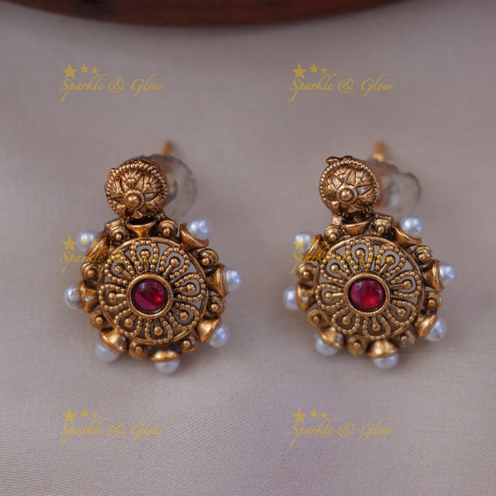 Exquisite Gold Floral Bead Necklace - Festive Elegance