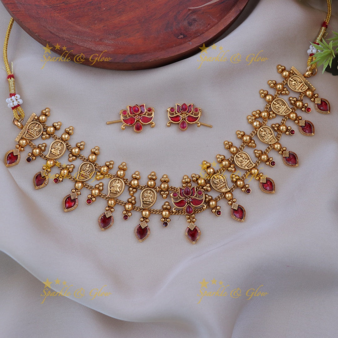 Exquisite Lakshmi Mango Necklace for Timeless Elegance