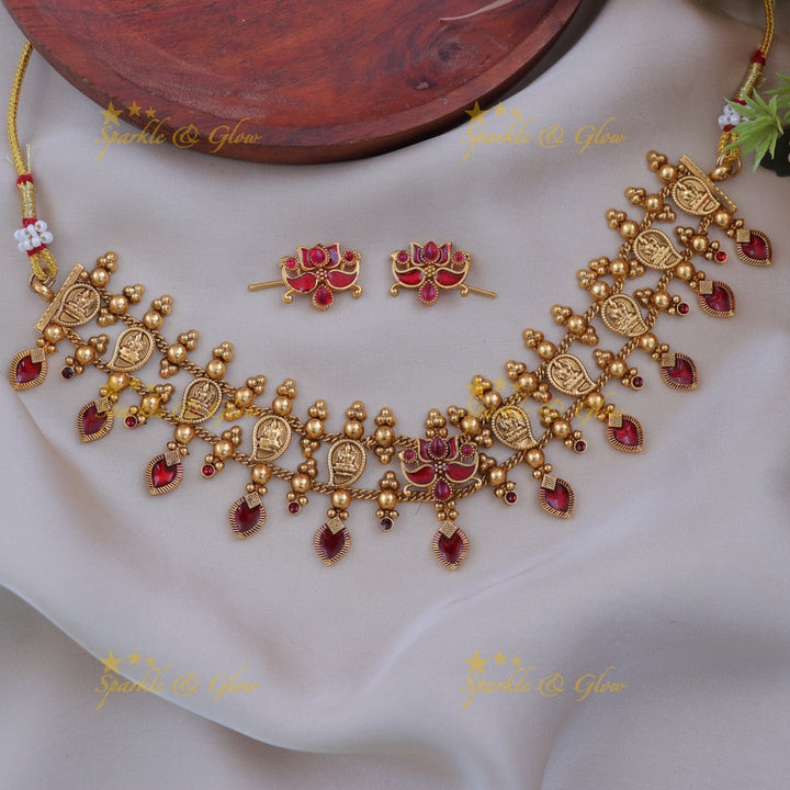 Exquisite Lakshmi Mango Necklace for Timeless Elegance