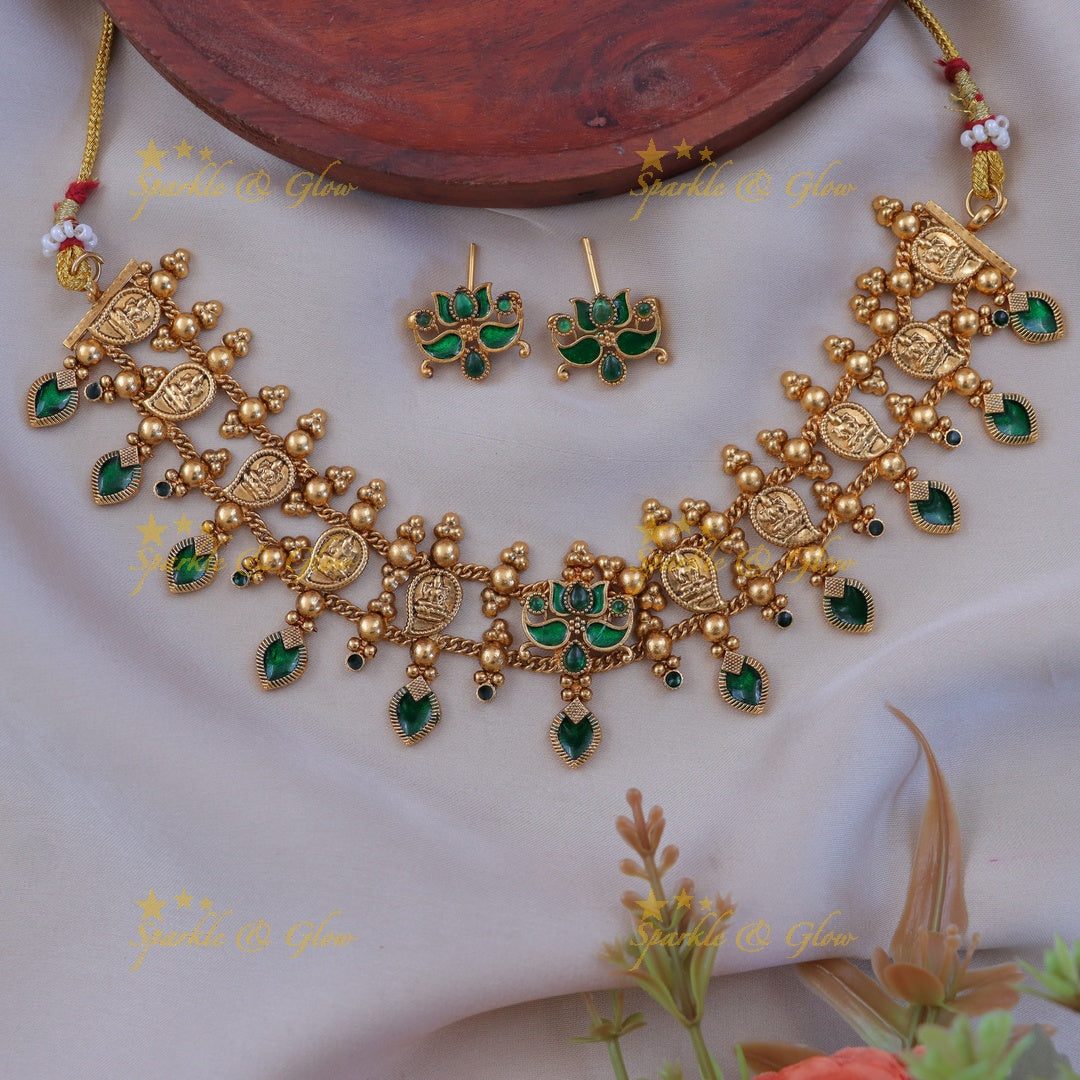 Exquisite Lakshmi Mango Necklace for Timeless Elegance
