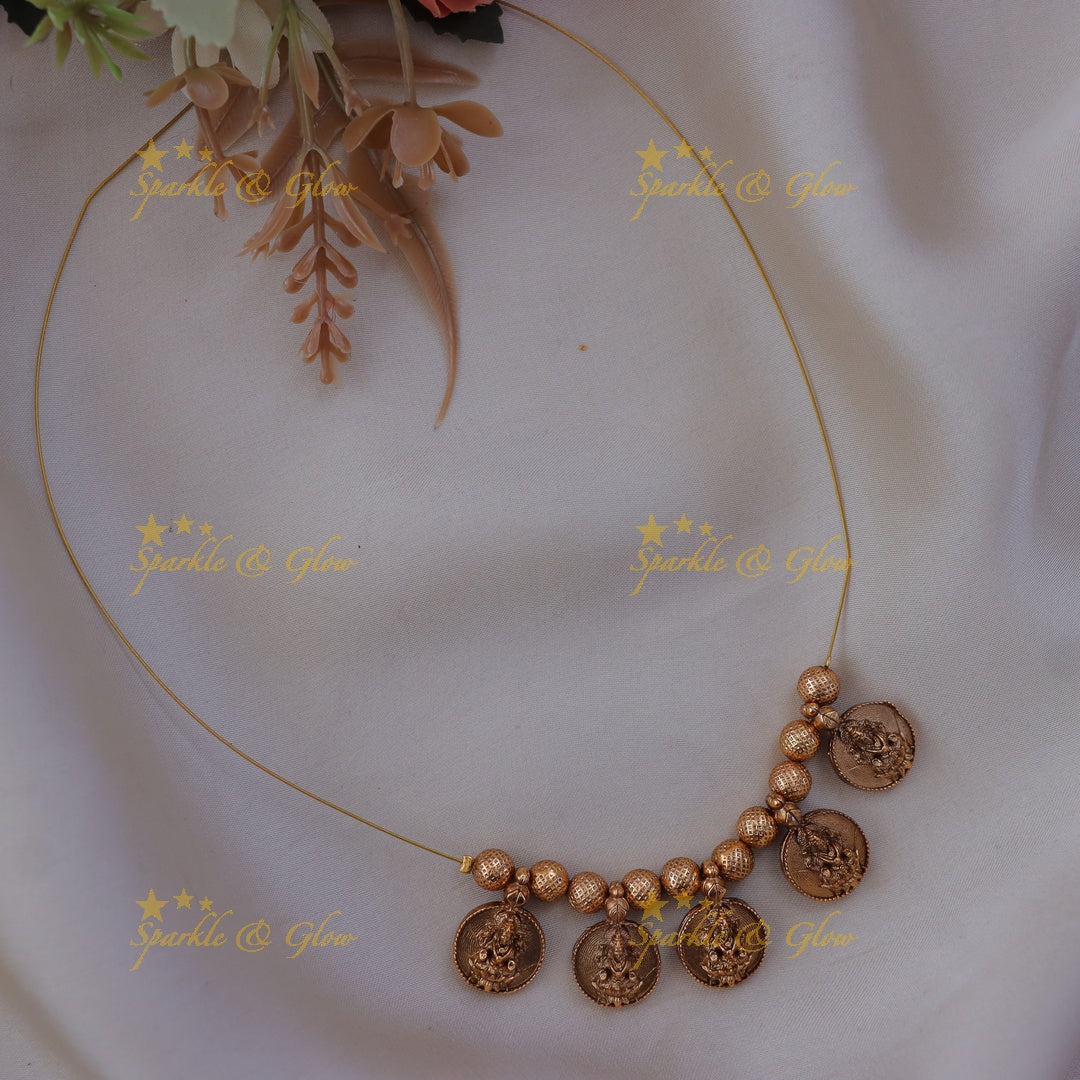 Lakshmi Coin Necklace – Timeless Gold Elegance