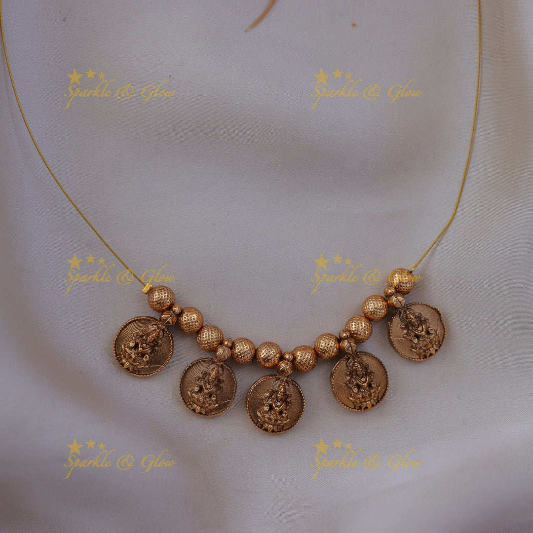 Lakshmi Coin Necklace – Timeless Gold Elegance