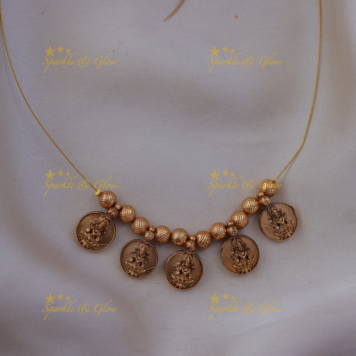 Lakshmi Coin Necklace – Timeless Gold Elegance