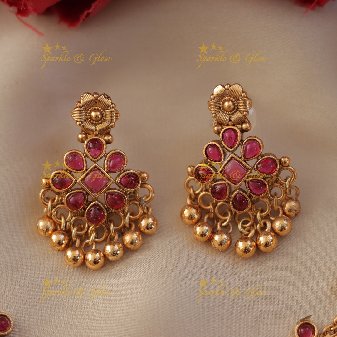 Ethnic Mango Floral Necklace for Festive Elegance