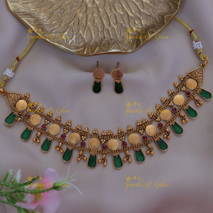 Exquisite Lakshmi Coin Necklace for Festive Elegance