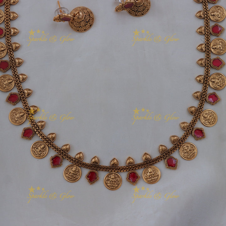 Stunning Lakshmi Coin Necklace for Festive Season