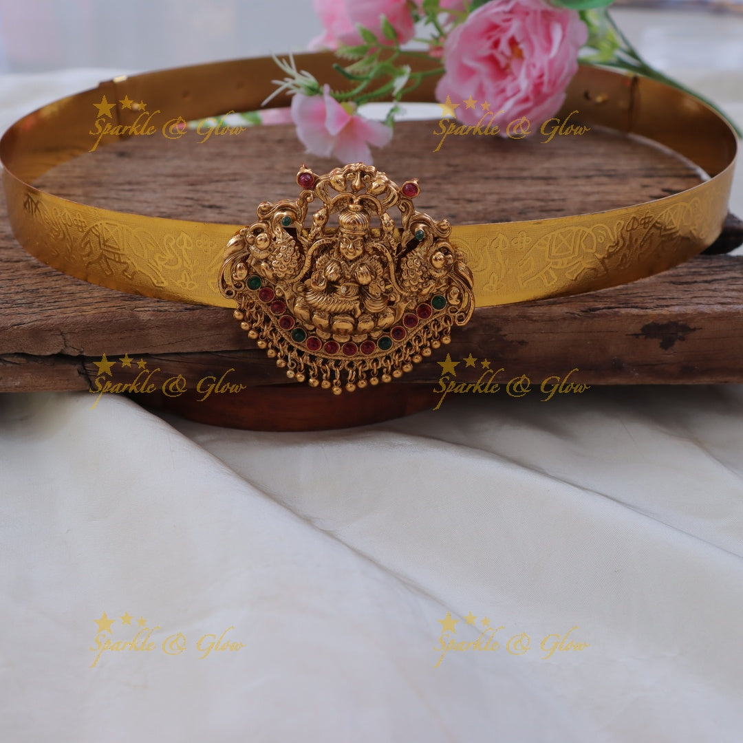 Exquisite Lakshmi Peacock Hip Belt for Festive Elegance