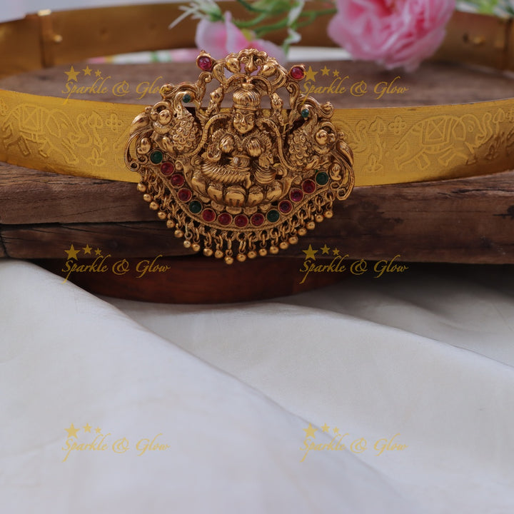 Exquisite Lakshmi Peacock Hip Belt for Festive Elegance