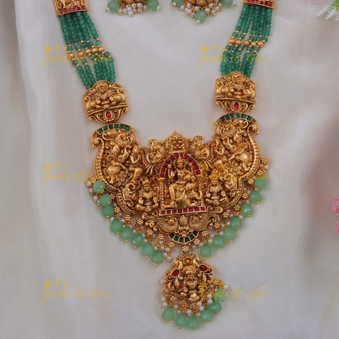 Exquisite Lakshmi Elephant Festive Long Necklace