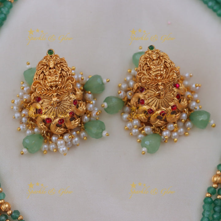 Exquisite Lakshmi Elephant Festive Long Necklace