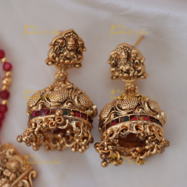 Exquisite Lakshmi Elephant Festive Long Necklace