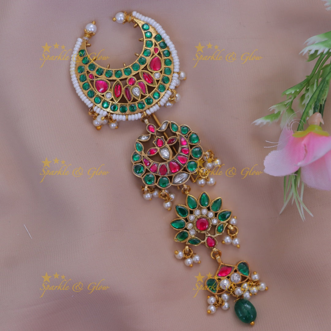 Elegant Floral Pearl Jadabilla Hairpin for Weddings