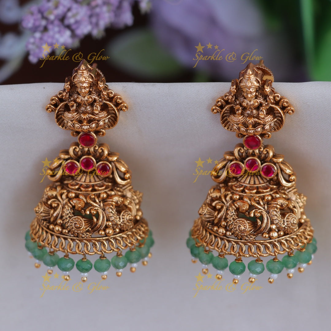 Flawless Peacock Lakshmi Jhumkas for Weddings & Celebrations