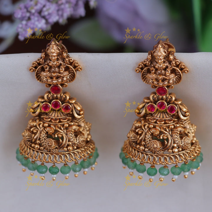 Flawless Peacock Lakshmi Jhumkas for Weddings & Celebrations