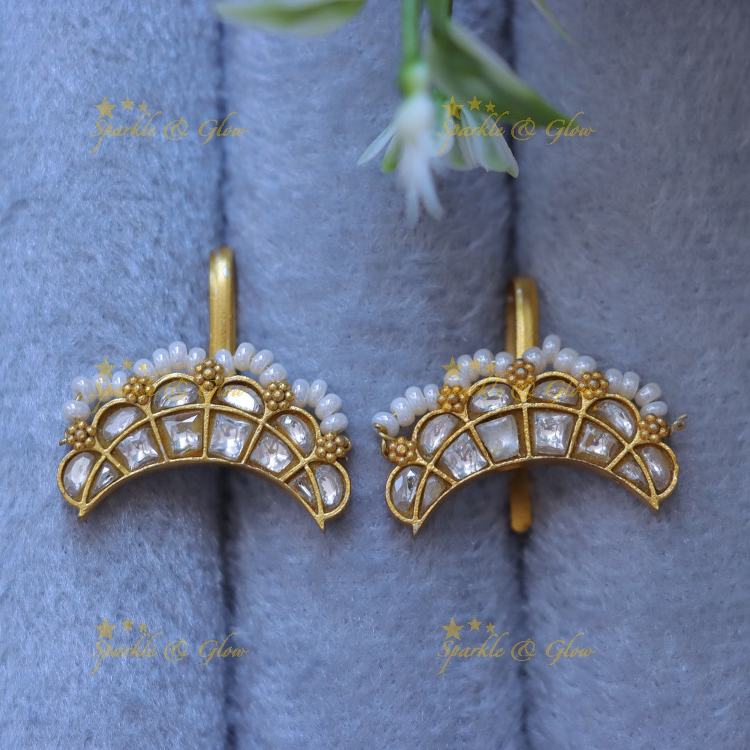 Exquisite Pearl Bugadi Earrings - Timeless Elegance